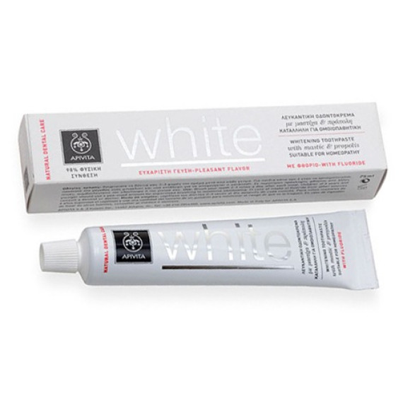 APIVITA ΟΔΟΝΤΟΚΡΕΜΑ WHITE ΜΕ ΜΑΣΤΙΧΑ & ΠΡΟΠΟΛΗ 75ML