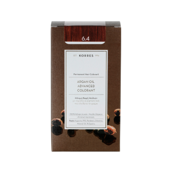 KORRES ARGAN OIL ADVANCED COLORANT 6.4 ΞΑΝΘΟ ΣΚΟΥΡΟ ΧΑΛΚΙΝΟ 145ml KORRES ARGAN OIL ADVANCED COLORANT 6.4 ΞΑΝΘΟ ΣΚΟΥΡΟ ΧΑΛΚΙΝΟ 145ml