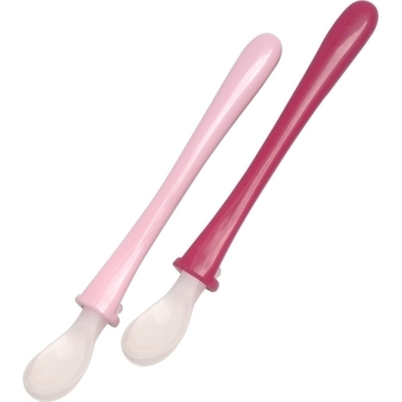  Mam Primamma Κουταλάκια Σιλικόνης Ροζ/Φούξια 2τμχ, 6m+ 