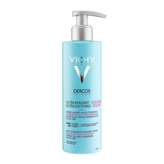 VICHY DERCOS ULTRA SOOTHING COLOR ΚΡΕΜΑ ΚΑΘΑΡΙΣΜΟΥ ΥΨΗΛΗΣ ΑΝΟΧΗΣ 250ML 