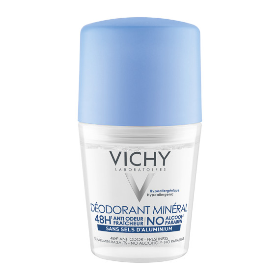 Vichy Mineral Αποσμητικό 48h σε Roll-On Χωρίς Αλουμίνιο 50ml Vichy Mineral Αποσμητικό 48h σε Roll-On Χωρίς Αλουμίνιο 50ml