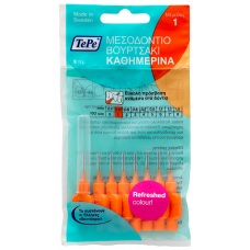  TePe Μεσοδόντια Βουρτσάκια No1 Πορτοκαλί 0.45mm 6τμχ 