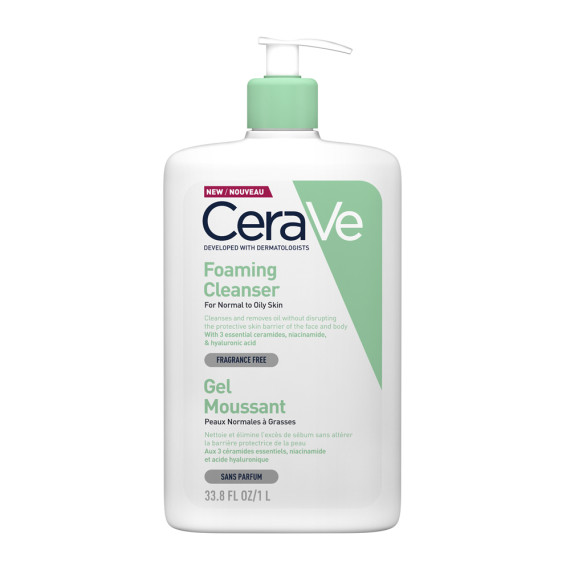 CeraVe Foaming Cleanser Normal to Oily Skin 1000ml